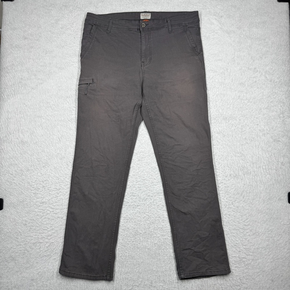 Weatherproof‎ Vintage Canvas Pants Gray Relaxed Fit Distressed Men's Size 36x32